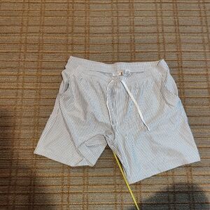 C&C California White and Blue Striped Men Shorts Hybrids